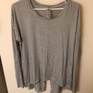 Black and White Striped Top